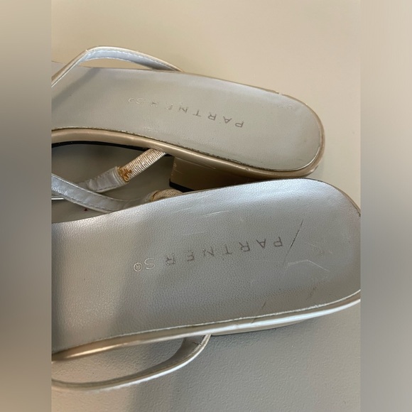 ALDO Lulu metallic low heel comfort heel block heel strappy sandals womens s 8.5 - Picture 6 of 7